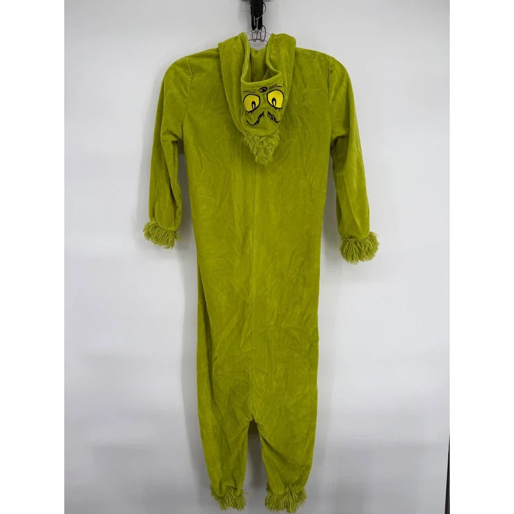 Dr Seuss Grinch Costume Hooded Onesie Pajamas‎ Kids S/M